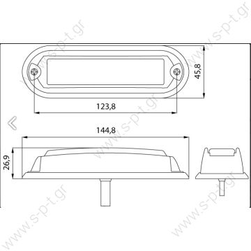 DSL -GHST2 ΦANOΣ ANAΛΑΜΠΗΣ ΤΥΠΟΥ LED.  ΦANOΣ ANAΛΑΜΠΗΣ ΤΥΠΟΥ LED 10-30V 33 MOTIΒΑ ΑΝΑΛΑΜΠΗΣ ΜΕ ΜΑΥΡΗ ΒΑΣΗ / ΕΠΙΠΕΔΗ ΤΟΠΟΘΕΤΗ - 