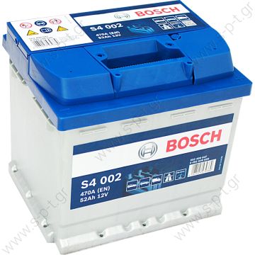 0092S40020   BOSCH ΜΠΑΤΑΡΙΑ S4 BLUE LINE (52Ah/470A) ΔΕΞ. 207x175x190     0 092 S40 020 ΜΠΑΤΑΡΙΑ S4 52Αh/470A ΔΕΞ. Κωδικός Προϊόντος : 0092S40020 ΜΠΑΤΑΡΙΑ S4 52Αh/470A ΔΕΞΙΟ - 