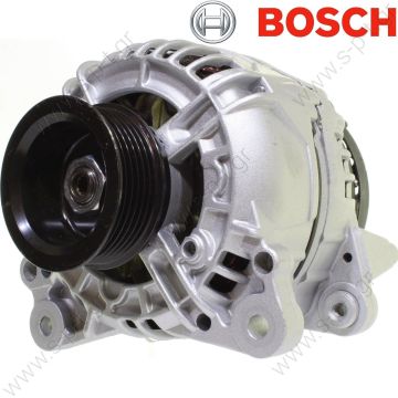 0124515011 BOSCH  ΔΥΝΑΜΟ VAG   VW-120A   0-124-515-057 2.8L Golf Jetta 1999-2004 13904 12V CW 120A 7 groove pulley negative polarity   Bosch 0124515011, 0-124-515-057  Delco 334-1436  Lucas A6884  Volkswagen 021-903-025K, 038-903-018B, 074-903-025N - 