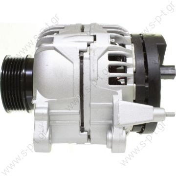 0124515011 BOSCH  ΔΥΝΑΜΟ VAG   VW-120A   0-124-515-057 2.8L Golf Jetta 1999-2004 13904 12V CW 120A 7 groove pulley negative polarity   Bosch 0124515011, 0-124-515-057  Delco 334-1436  Lucas A6884  Volkswagen 021-903-025K, 038-903-018B, 074-903-025N - 