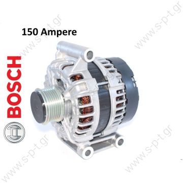 0125 711 059  BOSCH ΚΑΙΝΟΥΡΓΙΟ  ΔΥΝΑΜΟ  12V 150A CITROEN JUMPER, FIAT DUCATO, FORD TRANSIT  PC mot. puma 2.2 HDi PVF6 12V 150A @  CITROEN JUMPER 2.2 HDi DIESEL 2006 - onwards BOSCH 150amp   Bosch 0121615002  	0121615003	0125711017	0125711018	0125711059 - 