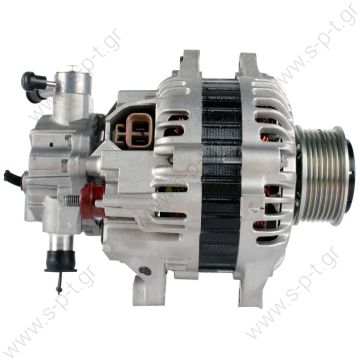 KIA 450201  Sorento 2500 CC Diesel 03/02>. 12 Volt-110 Amp. ΚΑΤΑΛΛΗΛΟ ΓΙΑ : Kia 37300-4A112 . 37300-4A110. ΤΡΟΧΑΛΙΑ POLY-V ME 7 ΕΓΚΟΠΕΣ ΜΕ ΑΝΤΛΙΑ.  NEU 110A KIA Sorento Hyundai H1 Starex Porter 2.5 CRDi - 