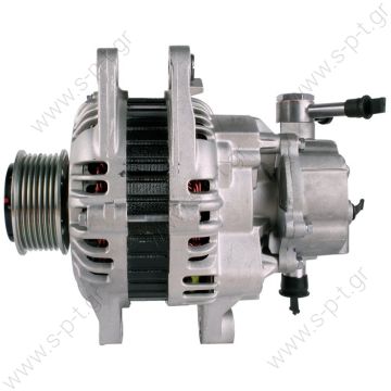 KIA 450201  Sorento 2500 CC Diesel 03/02>. 12 Volt-110 Amp. ΚΑΤΑΛΛΗΛΟ ΓΙΑ : Kia 37300-4A112 . 37300-4A110. ΤΡΟΧΑΛΙΑ POLY-V ME 7 ΕΓΚΟΠΕΣ ΜΕ ΑΝΤΛΙΑ.  NEU 110A KIA Sorento Hyundai H1 Starex Porter 2.5 CRDi - 