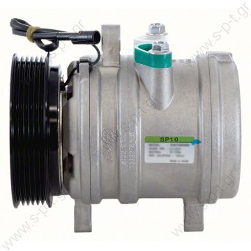 40420009 DELPHI ΚΟΜΠΡΕΣΕΡ A/C  HARRISON SP10 PV6 12V   SP 10 12V 105mm Poly-V 6 Denso SP10 Delphi Compressor OEM# 22E-979-1110 3541139M91   KOMATSU : 22E9791110 LANDINI : 3541139M91, 717638 MASSEY FERGUSON : 3541139M91 MERLO : 040654 ZETOR : 16372954  - 