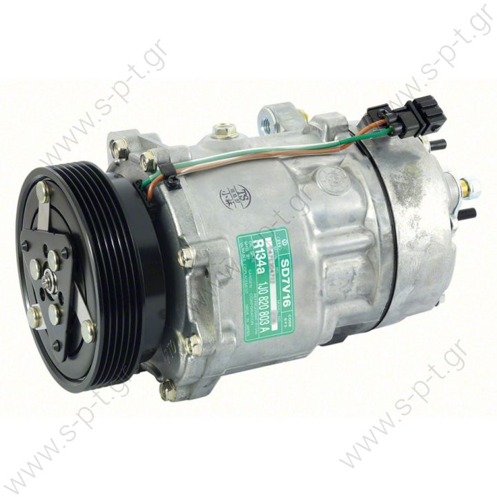 40405094  ΚΟΜΠΡΕΣΣΕΡ A/C    1J0-820-803L     AUDI A3 I Serie  Compressor Sanden variable SD7V16    OE: 1076012 - 1080 - 1111419 - 1206 - 1215 - 1221 - 1226 - 1231 - 1233 - 1245 - 1278 - 1283 - 1J00820803A 