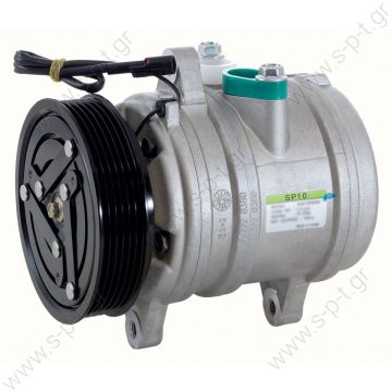 40420009 DELPHI ΚΟΜΠΡΕΣΕΡ A/C  HARRISON SP10 PV6 12V   SP 10 12V 105mm Poly-V 6 Denso SP10 Delphi Compressor OEM# 22E-979-1110 3541139M91   KOMATSU : 22E9791110 LANDINI : 3541139M91, 717638 MASSEY FERGUSON : 3541139M91 MERLO : 040654 ZETOR : 16372954  - 