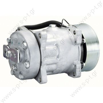 COMPRESSOR,SANDEN,-7H15 12V 125MM 10PV, R134A VERT O-RING STEEL ARMATURE, - 