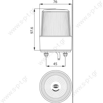 DLL-S1M  LED ΦΑΡΟΣ 10-30V ΕΠΙΠΕΔΗ ΒΑΣΗ / ΕΠΙΦΑΝΕΙΑΚΗ ΤΟΠΟΘΕΤΗΣΗ DLL-S1M.05  Κίτρινο χρώμα DLL-S1M.06  Κόκκινο χρώμα DLL-S1M.08  Μπλε χρώμα DLL-S1M.09  Πράσινο χρώμα - 