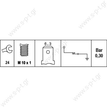 70541065  ΒΑΛΒΙΔΑ ΛΑΔΙΟΥ AUDI A4, A6, VW GOLF IV, V, SKODA FABIA, OCTAVIA      Διακόπτης πίεσης λαδιού     Oil Pressure Switch Oil pressure switch Art. No. 4.66309 FACET Διακόπτης πίεσης λαδιού - 