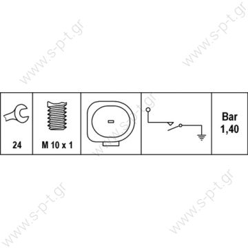 70541068 ΒΑΛΒΙΔΑ ΛΑΔΙΟΥ AUDI A1, A3, SEAT IBIZA IV, VW GOLF VI, UP, POLO      .Διακόπτης πίεσης λαδιού    Oil Pressure Switch OEN 1 094 739 — FORD OEN 95 VW 9278 EA — FORD OEN 06A 919 081 A — VAG OEN 06A 919 081 D — VAG OEN 06A 919 081 E — VAG - 