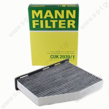 CUK 2939 MANN-FILTER Φίλτρο, αέρας εσωτερικού χώρου (ΚΩΔΙΚΟΙ OEM: 1k1819653b) adsotop φίλτρο ενεργού άνθρακα  CUK2939 Φίλτρο Καμπίνας ¶νθρακος A/C Mann 1K1819653B - 