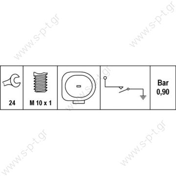 70541000    ΒΑΛΒΙΔΑ ΠΙΕΣΗΣ ΛΑΔΙΟΥ   ΟΕ αριθμού 038919081B  DELPHI OEN 038919081B| Oil Pressure Switch SW90018 for AUDI, SEAT, SKODA, VW   038919081B  FACET: 7.0134 HELLA: 008 280-011 HERTH+BUSS ELPARTS: 70 541 067 VEMO: V15-99-2018 - 