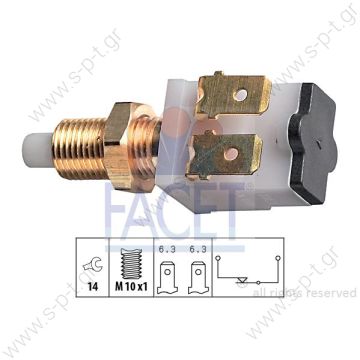 70485058 ΒΑΛΒΙΔΑ STOP CITROEN AX,BX,PEUGEOT 205,305,309,505 86-98  7.1007  FACET Διακόπτης των φώτων φρένων  Βαλβίδα stop CITROËN 7910033931 CITROEN/PEUGEOT 4534 02 7910033931 95 494 812 95 495 530 PEUGEOT 4534 02 RENAULT 77 00 308 867 TALBOT 7910033931 - 