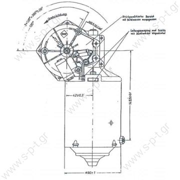 1696486 VOLVO ΜΟΤΕΡ ΥΑΛΟΚΑΘΑΡΙΣΤΗΡΑ 24V  1696486 Wiper Motor VOLVO 1500402  SWF 402292, Wiper Motor DT 2.25020 (225020), Wiper Motor   SWF VALEO NIDEC ITT 402.292 wiper motor, windscreen wiper motor, gear motor 24V DC, type SWMV    - 