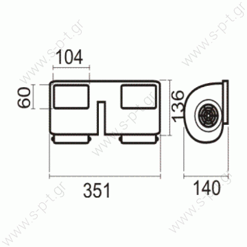 20220153  SPAL 24V   ΜΟΤΕΡ ΣΑΛΙΓΚΑΡΟΣ ΔΙΠΛΟΣ    Evaporator blower > Buses > Thermoking 781320 / 781396 Thermoking 006-B50/VLL/IE-22 1 speed        0008356307  243006506  A0008354307  A0008356307  H11001283       - 