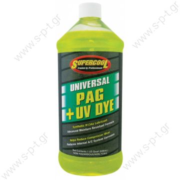 80813085 ΛΑΔΙ ΣΥΜΠΙΕΣΤΗ   Oil PAG 100 + UV DYE  Λάδι κομπρέσσορα – ψυκτέλαιο PAG 100    με χρωστική για ανίχνευση διαρροών   8 Oz. for R-134a Systems.     Oil universal LR PAG + Dye (1 lt) COMPRESSOR OILS PAG 100  ISO 100 Medium Viscosity Oil for R134a   - 