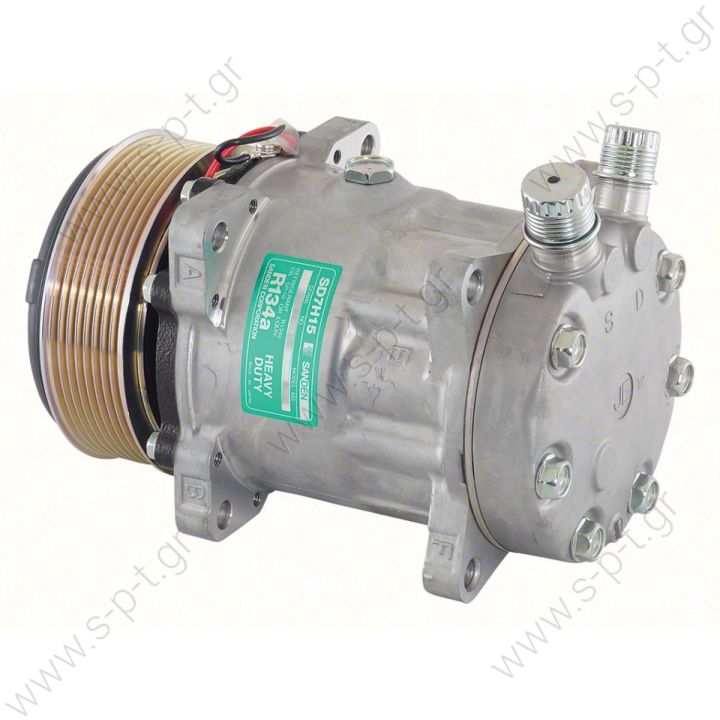 40405005   ΣΥΜΠΙΕΣΤΗΣ SANDEN SD7H15 119PV8 12V V-OR  ΚΟΜΠΡΕΣΕΡ SANDEN SD7H15  COMPRESSOR SANDEN FIX R134A SD7H15     SANDEN  SD 7H15 OR Vertical 12V Poly-V 8  SD7H15-709 (8028-8230) V.O.R. 119/PV8  8100, 12V 119MM 8PV R134A VERT O-RING,