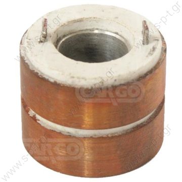 6220104 CAV  ΣΥΛΛΕΚΤΗΣ  ΔΥΝΑΜΟΥ     CAV AC5 d31.5mm  131054 - Slip Ring   ALTERNATOR REPAIR PARTS   FOR  C.A.V.  ALTERNATORS  AC5/203 SERIES 12 & 24 VOLT    BRUSH BOX     HAS THREE 6.3MM  LUCAR SPADE TERMINALS AT BACK     BRUSH BOX - 