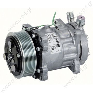 4762   ΣΥΜΠΙΕΣΤΗΣ  SANDEN   AIR CONDITIONING COMPRESSOR SD7H15 4762   SANDEN   VERT OR 24V PV8 YU-9087 for UNIVERSAL Sanden Compressor # 4762 Off Road Applications Compressor Sanden Fix R134a SD7H15   - 