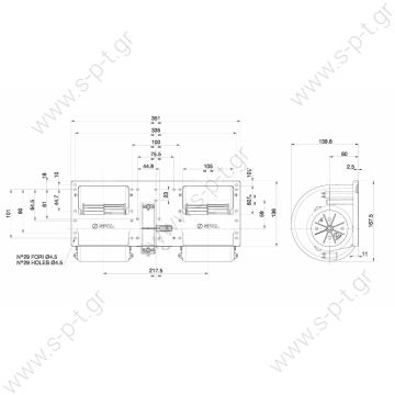 2022082986   006-A46-22 12 V SPAL ΜΟΤΕΡ ΣΑΛΛΙΓΚΑΡΟΣ ΔΙΠΛΟΣ     Evaporator blower > Buses > Carrier Sutrak  Carrier Sutrak 12V OE: 282001035 - 60137 006-A46-22 - 