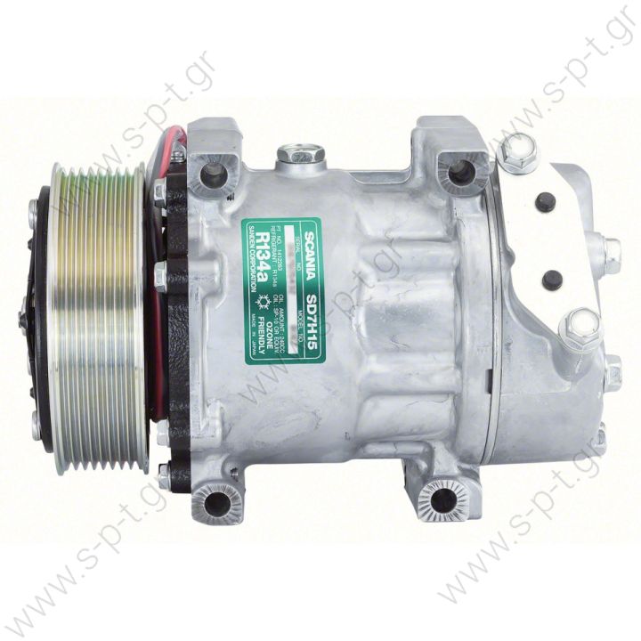 71-9002012 ΚΟΜΠΡΕΣΕΡ A/C   SCANIA TRUCK 4     SANDEN SD7H15   8067   Compressor Sanden Fix R134a SD7H15   SCANIA 124/144 TRUCK COMPRESSOR 8PK 120MM 7H15-6024, 7H15-7980, 7H15-8067 OE : 1376998, 1412263