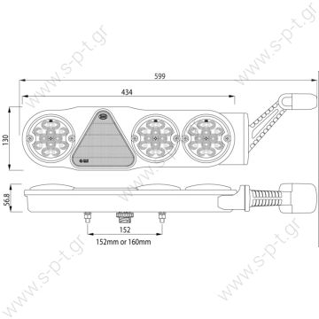 SERIES DSL-2100 7-FUNCTION REAR LED LAMP 10-30V SERIES DSL-2100 - 