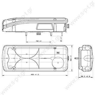 156060 LC8    VIGNAL  83840001  φώτα στοπ σύνθετα LC8 KC 12M Tail MAN TGX Blau LC8 links  Product number 51267_2    Vignal Rear Left Scania Vignal Scania left rear lamp with white lens  OE number: 1756754 - 