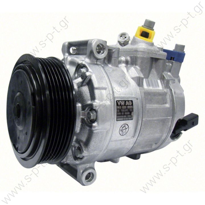 ΣΥΜΠΙΕΣΤΗΣ VW CRAFTER  COMPRESSOR, VOLKSWAGEN CRAFTER 02/07-07/11 5 CYL 2.5TD, N-DENSO 7SEU16C 110MM 6PV SET FORWARD PULLEY