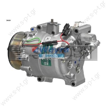 40405326  ΚΟΜΠΡΕΣΣΕΡ A/C   HONDA Civic VIII Serie 1.4 Year: 10 05-> OE 3425 - 38800RSHE010M2 - 38810RSHE01 - 4900 Sanden 38810-RSJ-E01-E01 38810-RSP TRSE07-3419 OE HONDA: 38800RSHE010M2, 38810RSHE01, 38810RSHE03 - 