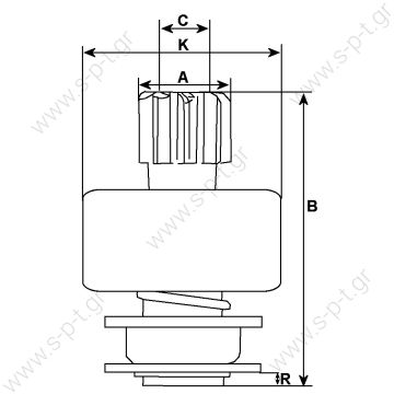 131087     ΓΡΑΝΑΖΙ ΜΙΖΑΣ 8Δ MITSUBISHI HYUNDAI, KIA, NISSAN ΜΑΚΡΥ  0352  ZEN, Γρανάζι Μίζας Ιαπωνικών 8δ. μακρύ   ZEN 1.01.0352.0	 23312-y0511	 NISSAN 8088-24-722	 MAZDA H833-18-X45	 MAZDA m191t30974	 MITSUBISHI m191t33371	 MITSUBISHI m191t33372 - 