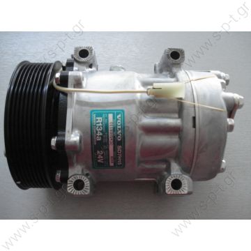 40405258 VOLVO FM9-FM12 ΚΟΜΠΡΕΣΕΡ A/C FH12-16 ΝΕΟ 1999"-2005"  COMPRESSOR,NEW, SANDEN VOLVO TRUCK FH12,FH16,FM12,NH12 SD7H15-8044, 8PV 132MM, R         OE: 11104251 - 11412631 - 15082727 - 6034 - 8112 - 8113628 - 8191892 - 8242 - 85000315   - 