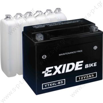 EXIDE MC MAINTENANCE FREE BATTERY YTX4L-BS (3 А/ч) - 