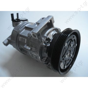 40440070 ΣΥΜΠΙΕΣΤΗΣ FIAT DOBLO, MAREA, STILO   DCP09002     FIAT Doblò 1.4 - 1.6 16v  5A0075000   46809223  51756195    71721739   71721740  5A0075000 Compressor A / C Denso 5SL12C-T; 120 mm; PV4; 12V; V45 °; Fiat Doblo; Marea; Stilo - 