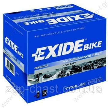 EXIDE MC MAINTENANCE FREE BATTERY YTX4L-BS (3 А/ч) - 