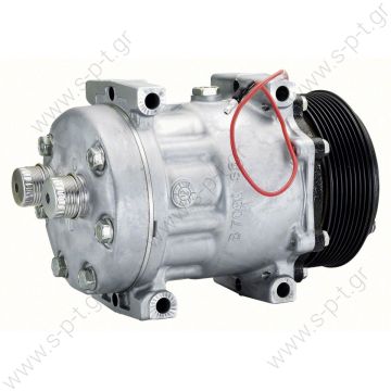 40405099  ΣΥΜΠΙΕΣΤΗΣ  IVECO Tector COMPRESSOR, SANDEN SD7H15 8124A, 12V 119MM 8PV R134A REAR TUBE-O, DIRECT MOUNT, STEEL ARMATURE NCSU - 