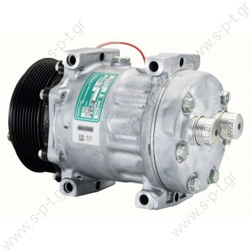 40405099CP  ΣΥΜΠΙΕΣΤΗΣ IVECO Tector COMPRESSOR, SANDEN SD7H15 8124A, 12V 119MM 8PV R134A REAR TUBE-O, DIRECT MOUNT, STEEL ARMATURE NCSU - 