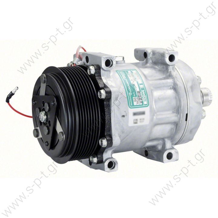 40405099  ΣΥΜΠΙΕΣΤΗΣ  IVECO Tector COMPRESSOR, SANDEN SD7H15 8124A, 12V 119MM 8PV R134A REAR TUBE-O, DIRECT MOUNT, STEEL ARMATURE NCSU