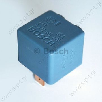 ΡΕΛΕ 24V 35A BOSCH 0 332 002 270 (0332002270) Relay, main current; Relay   Electric component Relay 24V/35A  Cross numbers	DAF 1315614 DAF 1457437 HELLA 4RA933321021 RENAULT 5010197429 - 