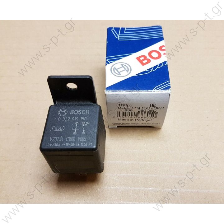 0332 019 150  ΡΕΛΕ 5 ΕΠΑΦΩΝ   12V  87/87  30 AMP    0332019150 - ΡΕΛΕ   30 AMP 12V   ΡΕΛΕ ΡΕΥΜΑ ΛΕΙΤΟΥΡΓΙΑΣ RELAY, 30 AMP 12V, BOSCH 5-PIN, OE 0332019150     , ρεύμα λειτουργίας RELAY, 30 AMP 12V, BOSCH 5-PIN, OE 0332019150  