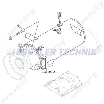 395.749 WEBASTO DBW ΘΑΛΑΜΟΣ ΚΑΖΑΝΙ ΚΑΥΣΤΗΡΑ  | 395749 Webasto DBW Heat Exchanger Cradle Mount | 395749     395-749 Heat Exchanger Assembly (Pre 1987) Webasto DBW2020/300 Part - 