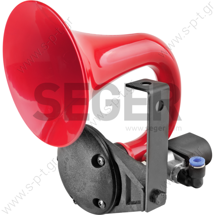 80JH24.000.01K   SEGER  ΤΕΝΟΡΟΣ ΑΕΡΟΣ   12V/24V   84JH Air Horns   Air horn with black plastic pipe - 12V or 24V. Compressed air horn complete with electric valve, installation in engine compartment.