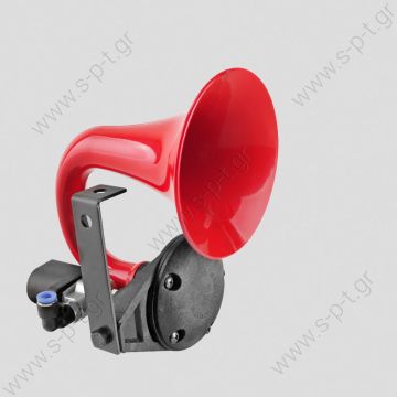 80JH24.000.01K   SEGER  ΤΕΝΟΡΟΣ ΑΕΡΟΣ   12V/24V   84JH Air Horns   Air horn with black plastic pipe - 12V or 24V. Compressed air horn complete with electric valve, installation in engine compartment. - 