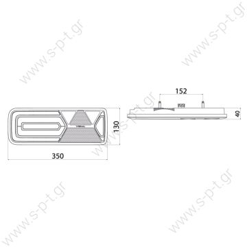 LC12 LED - LC12T  VIGNAL   ΦΑΝΟΙ VIGNAL. ΦΑΝΟΙ ΠΟΛΛΑΠΛΗΣ ΧΡΗΣΗΣ 680. 680121, 680131. Tail lamp, right replaces Vignal: 161290  Art. No. 10.59013 replaces 1370067 - 