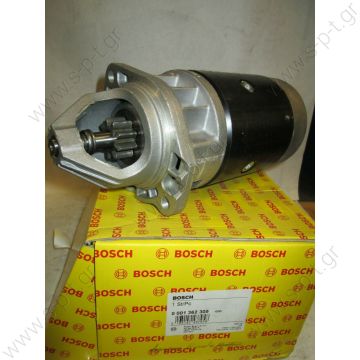 0001362305  BOSCH ΜΙΖΑ 12V 9Δ KHD IVECO  0001362305,12V  2.7KW 9T   ΜΙΖΑ 12V 2,7KW 9Δ DEUTZ KONTH Deutz Fahr KHD Motoren F3L912 & F4L912   Bosch Schnelldreher / Schnellläufer 12 Volt 2,7 KW     ABG Iveco KHD Kramer Mercedes-Benz Trucks   - 