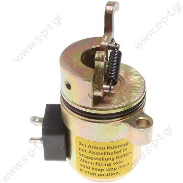 6886715  ΗΛΕΚΤΡΙΚΟ ΣΒΗΣΤΗΡΙ 12V DEUTZ BF4M1011F HOLWELL 12V  Engine Fuel Shut Off Solenoid Deutz Stop Solenoid 04272733    Deutz   Solenoid, Fuel Shut Off, BobCat Skid Steer A300 A220 S250 T200, 863 864 873, Replace 04272733, 6886715, Deutz, - 