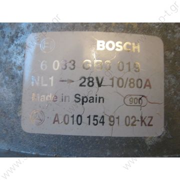 0120469115  BOSCH ΔΥΝΑΜΟ MERCEDES    ΔΥΝΑΜΟ ACTROS 80AH ΚΑΙΝ. BOSCH 6033GB3019  MERCEDES-BENZ ACTROS    ATEGO 80A 0986040260  DT 4.62883 (462883),  0986040260, BOSCH   ΔΥΝΑΜΟ MERCEDES      BOSCH 6 033 GB3 054 (6033GB3054)  MERCEDES 0071549902  - 