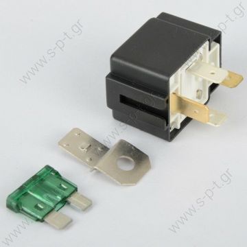 4RA003530-001 – HELLA, Ρελέ 12V 4 επαφές 15Α με ασφάλεια   ΡΕΛΕ 75613113  ERA: 661162; Ford: 6015107; Francis Brun: RE521035; Herth + Buss: 75613113; Opel: 03447012, 090008100, 090309998, 1238587, 1238611; Volvo: 2813702, 3542997 - 