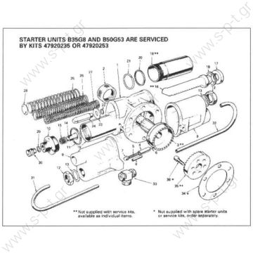 B35G8  PRESTOLITE HANDRAULIC  Starter Unit B35G8  Prestolite, Handraulic, starter handraulic, to be used with accumulator 6518-24 and handpump 6518-35 - 