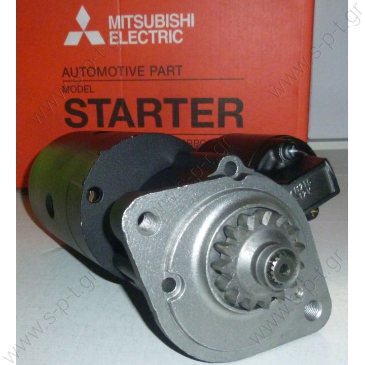 M2T50281, 097   ΜΙΖΑ  MITSUBISHI   12V 2.0 Kw   11 Teeth   M2T50285 M2T50271 M2T50281 1    Product Type:	Starter Motor Product Application:	Mitsubishi Industrial Various Replacing M2T50271 Lucas LRS1544 Hella JS1007 Mitsubishi Industrial Various Models