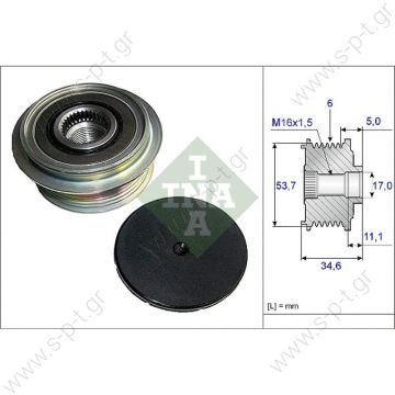 535 0125 10    INA   ΤΡΟΧΑΛΙΑ    588080 VALEO ΤΡΟΧΑΛΙΑ ΔΥΝΑΜΟ   PVF FORD GALAXY, MONDEO    OE  Bosch  Clutch Pulley  Ford / Jaguar / Mazda CARGO	330356 BOSCH	01210AA69B BOSCH	0121615006 BOSCH	F00M391112 BOSCH	F00M391138 INA	F-553393 LUK	5350121510  - 